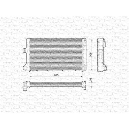 Foto Radiatore, Raffreddamento motore MAGNETI MARELLI 350213167000