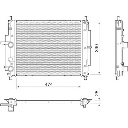 Foto Radiatore, Raffreddamento motore MAGNETI MARELLI 350213186000