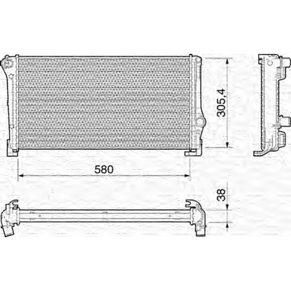 Foto Radiador, refrigeración del motor MAGNETI MARELLI 350213199000