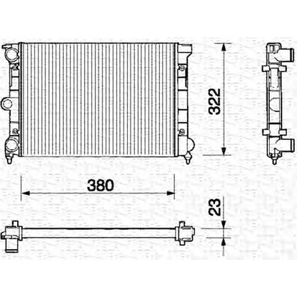 Photo Radiateur, refroidissement du moteur MAGNETI MARELLI 350213215000