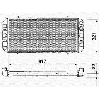 Foto Radiador, refrigeración del motor MAGNETI MARELLI 350213216000