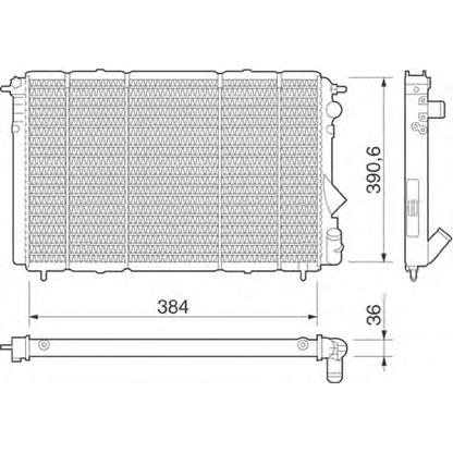 Photo Radiator, engine cooling MAGNETI MARELLI 350213252000