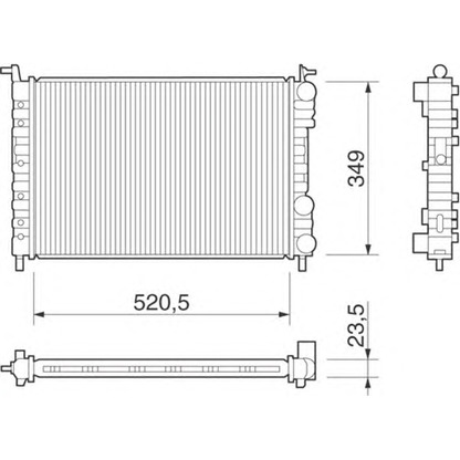 Photo Radiateur, refroidissement du moteur MAGNETI MARELLI 350213259000