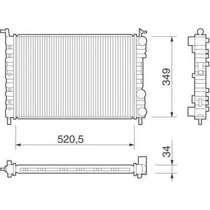 Photo Radiateur, refroidissement du moteur MAGNETI MARELLI 350213260000