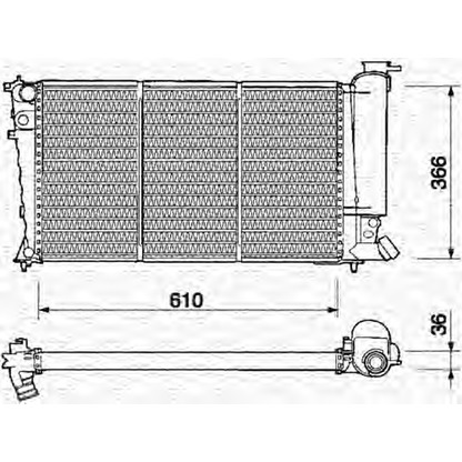 Photo Radiator, engine cooling MAGNETI MARELLI 350213312000