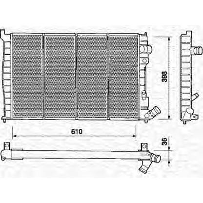 Photo Radiateur, refroidissement du moteur MAGNETI MARELLI 350213313000