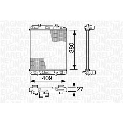 Foto Radiador, refrigeración del motor MAGNETI MARELLI 350213387000