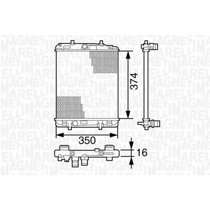 Photo Radiator, engine cooling MAGNETI MARELLI 350213393000