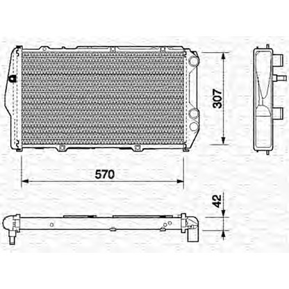 Photo Radiator, engine cooling MAGNETI MARELLI 350213402000