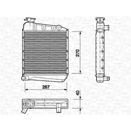 Photo Radiateur, refroidissement du moteur MAGNETI MARELLI 350213409000