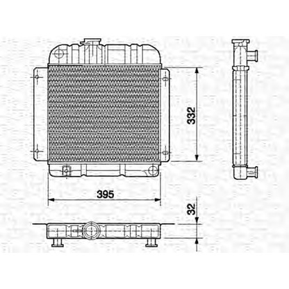 Foto Radiador, refrigeración del motor MAGNETI MARELLI 350213417000