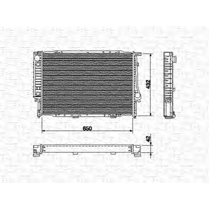 Фото Радиатор, охлаждение двигателя MAGNETI MARELLI 350213423000