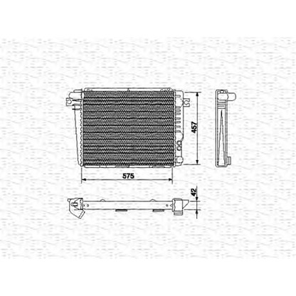 Foto Radiador, refrigeración del motor MAGNETI MARELLI 350213427000