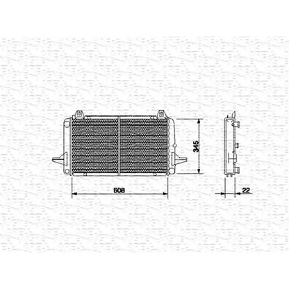 Foto Radiador, refrigeración del motor MAGNETI MARELLI 350213489000