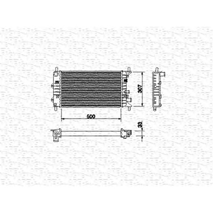 Photo Radiateur, refroidissement du moteur MAGNETI MARELLI 350213493000