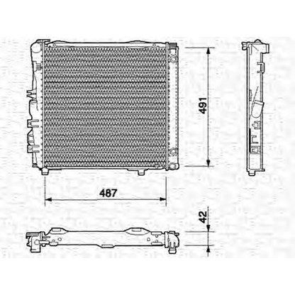 Foto Radiador, refrigeración del motor MAGNETI MARELLI 350213540000