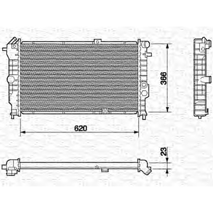 Photo Radiateur, refroidissement du moteur MAGNETI MARELLI 350213590000