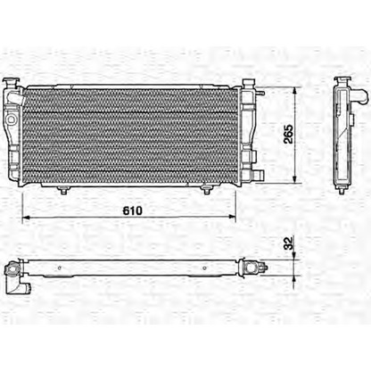 Photo Radiator, engine cooling MAGNETI MARELLI 350213604000