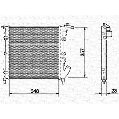 Photo Radiateur, refroidissement du moteur MAGNETI MARELLI 350213620000