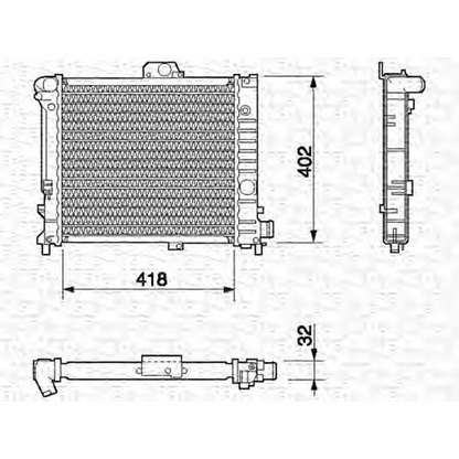 Photo Radiator, engine cooling MAGNETI MARELLI 350213630000