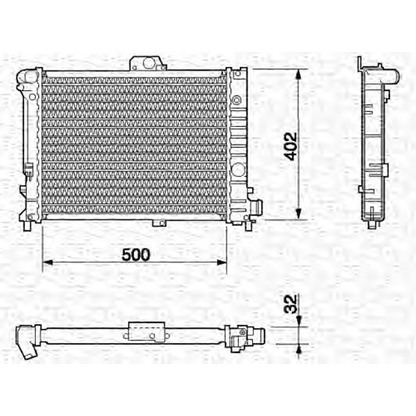 Photo Radiator, engine cooling MAGNETI MARELLI 350213631000