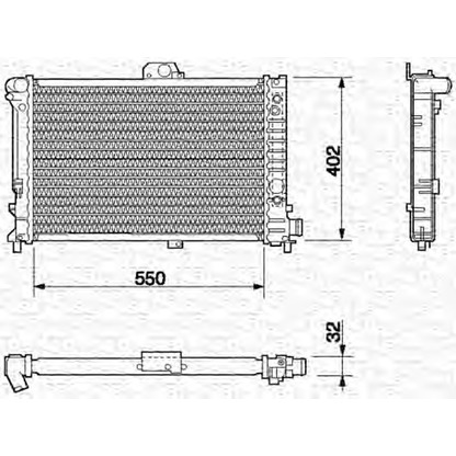 Photo Radiator, engine cooling MAGNETI MARELLI 350213634000