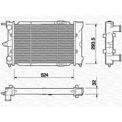 Photo Radiateur, refroidissement du moteur MAGNETI MARELLI 350213651000