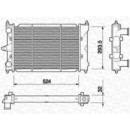 Photo Radiator, engine cooling MAGNETI MARELLI 350213652000