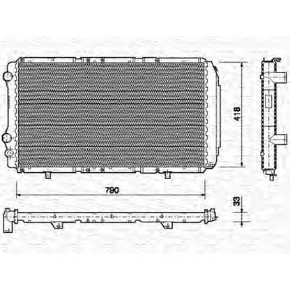 Photo Radiator, engine cooling MAGNETI MARELLI 350213707000