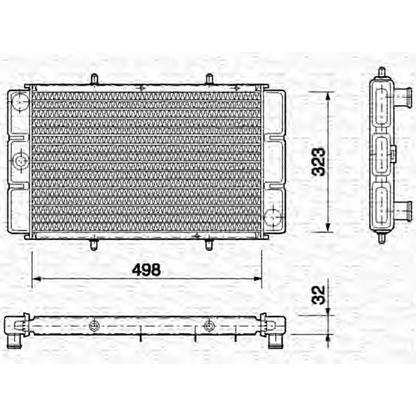 Foto Radiador, refrigeración del motor MAGNETI MARELLI 350213719000