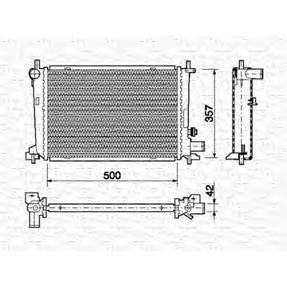 Photo Radiator, engine cooling MAGNETI MARELLI 350213726000