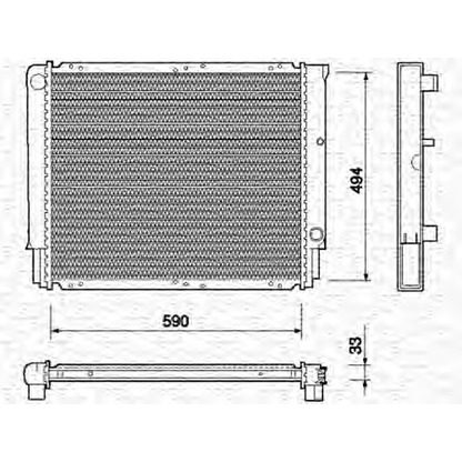 Photo Radiator, engine cooling MAGNETI MARELLI 350213733000