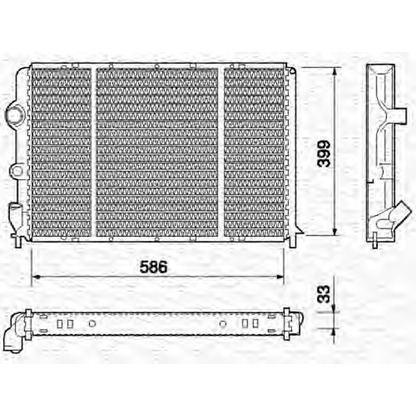 Photo Radiateur, refroidissement du moteur MAGNETI MARELLI 350213737000