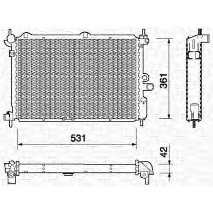 Foto Radiatore, Raffreddamento motore MAGNETI MARELLI 350213753000