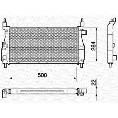 Photo Radiateur, refroidissement du moteur MAGNETI MARELLI 350213759000