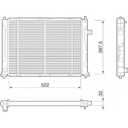 Photo Radiator, engine cooling MAGNETI MARELLI 350213802000