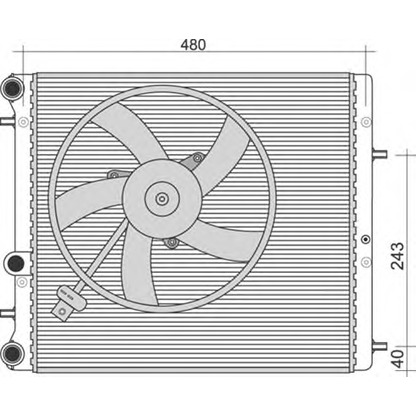 Foto Radiatore, Raffreddamento motore MAGNETI MARELLI 350213851000