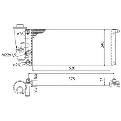 Zdjęcie Chłodnica, układ chłodzenia silnika MAGNETI MARELLI 350213101003