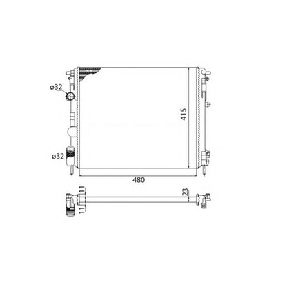 Foto Radiador, refrigeración del motor MAGNETI MARELLI 350213103503