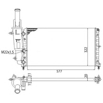 Foto Radiatore, Raffreddamento motore MAGNETI MARELLI 350213114003