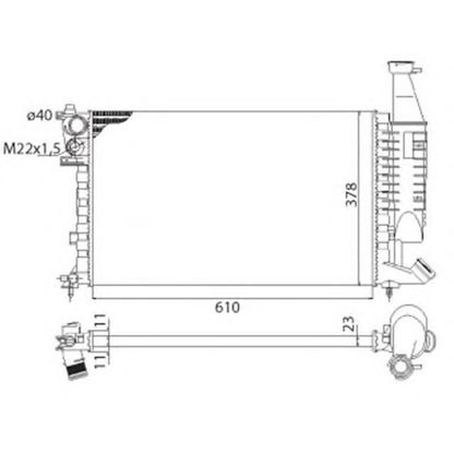 Foto Radiador, refrigeración del motor MAGNETI MARELLI 350213118003