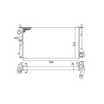 Foto Radiatore, Raffreddamento motore MAGNETI MARELLI 350213383003