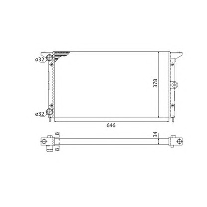 Foto Radiatore, Raffreddamento motore MAGNETI MARELLI 350213692003