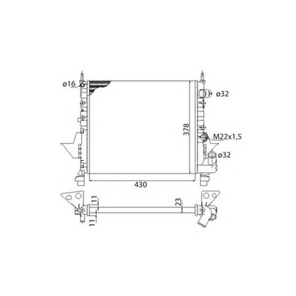 Фото Радиатор, охлаждение двигателя MAGNETI MARELLI 350213718003