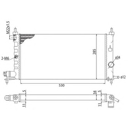 Фото Радиатор, охлаждение двигателя MAGNETI MARELLI 350213775003