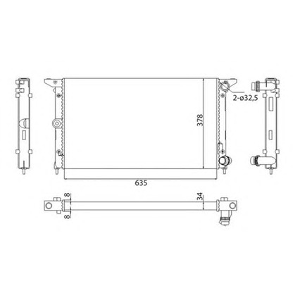 Foto Radiatore, Raffreddamento motore MAGNETI MARELLI 350213844003