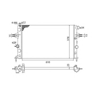 Foto Radiatore, Raffreddamento motore MAGNETI MARELLI 350213970003