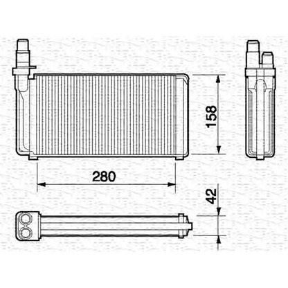 Photo Heat Exchanger, interior heating MAGNETI MARELLI 350218051000