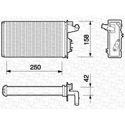 Photo Heat Exchanger, interior heating MAGNETI MARELLI 350218052000