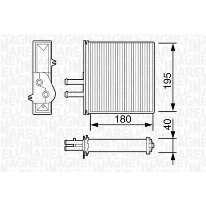 Photo Heat Exchanger, interior heating MAGNETI MARELLI 350218057000